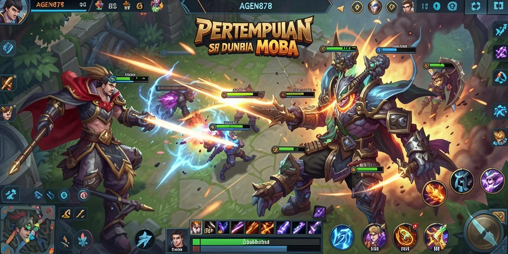 Tangkapan layar dari gameplay seru AGEN878 MOBA.