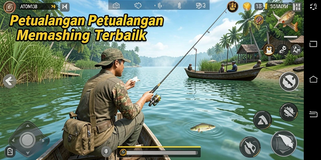 Tangkapan ikan besar dalam gameplay ATOM138 yang seru.