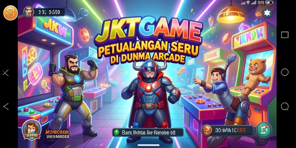 Tangkapan layar menampilkan gameplay seru JKTGAME dalam dunia Arcade.