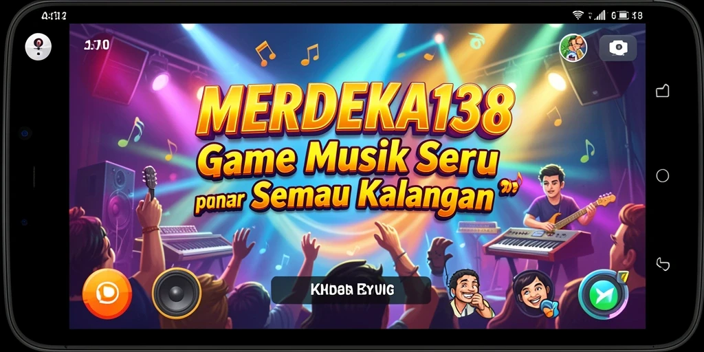 Tampilan gameplay menonjol dari game musik MERDEKA138.