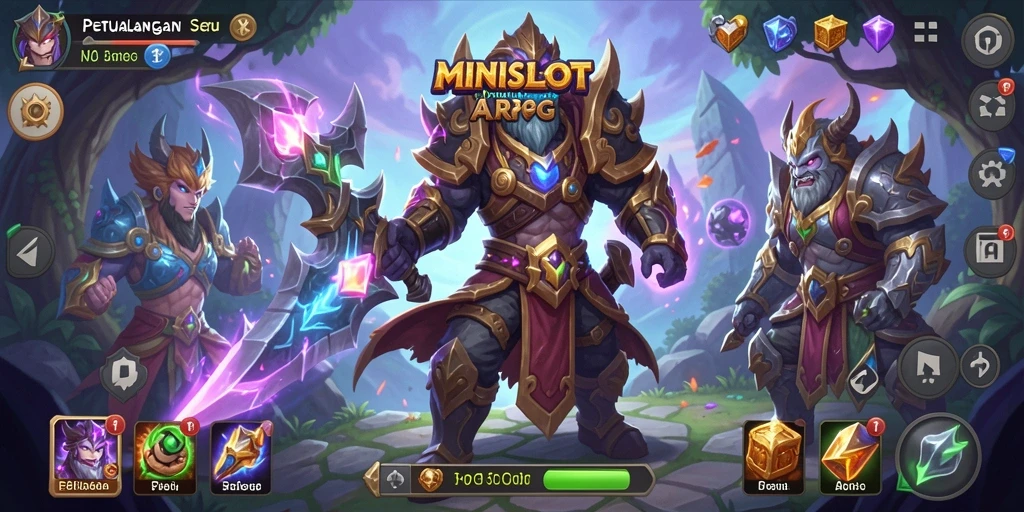 Tampilan gameplay seru dari MINISLOT dengan aksi ARPG yang mendebarkan.