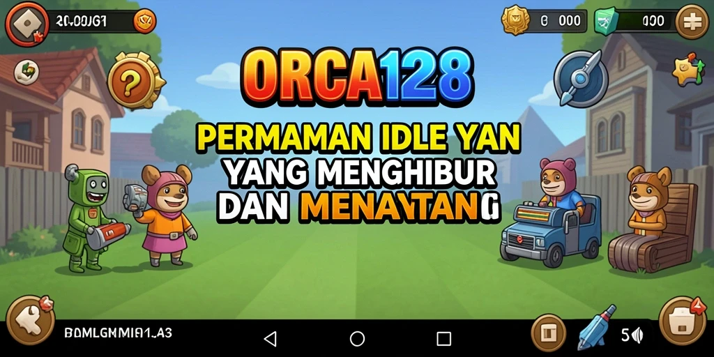 Tampilan gameplay <strong>ORCA128</strong> yang menarik dan penuh warna.